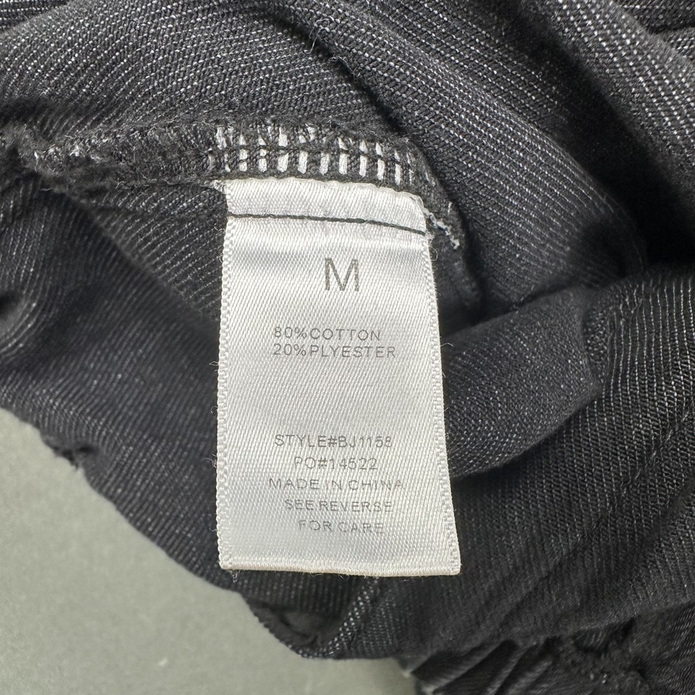 Baevely Böhme Women's Black Denim Light Wash Size Medium Collared Jacket - Picture 11 of 12
